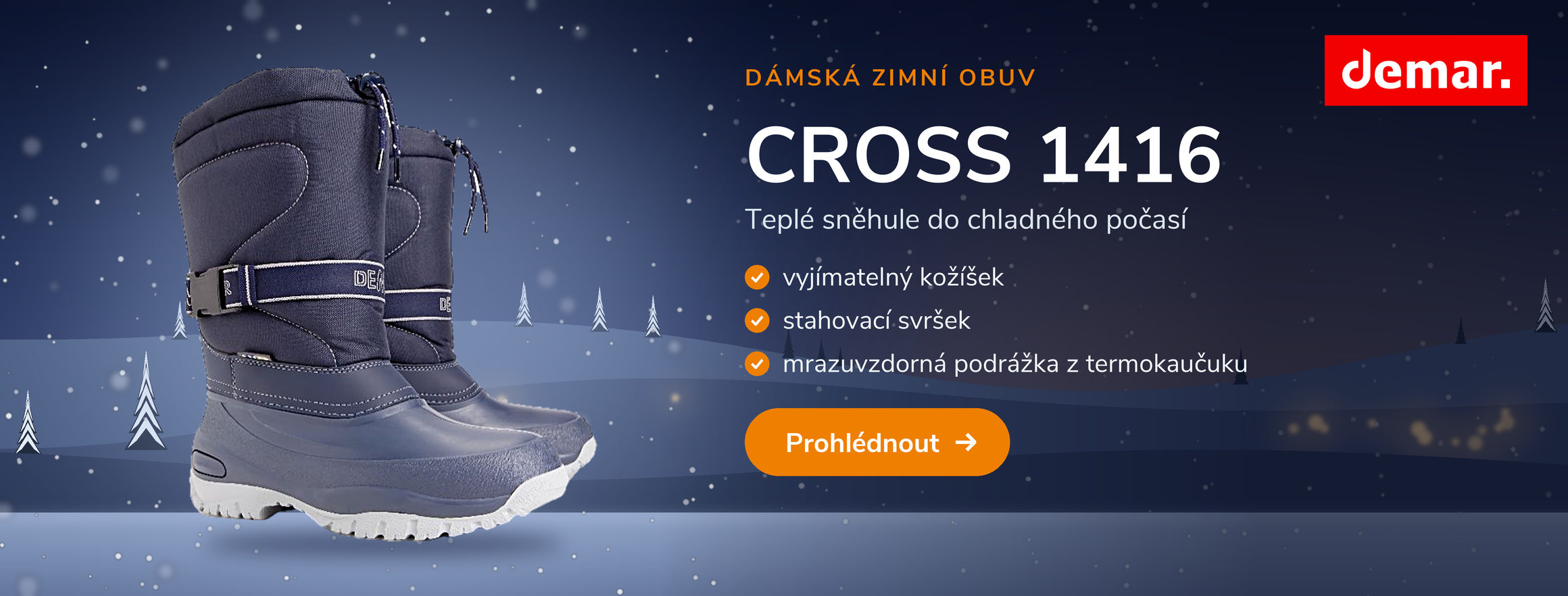 Dámské zimní sněhule Demar CROSS 1416